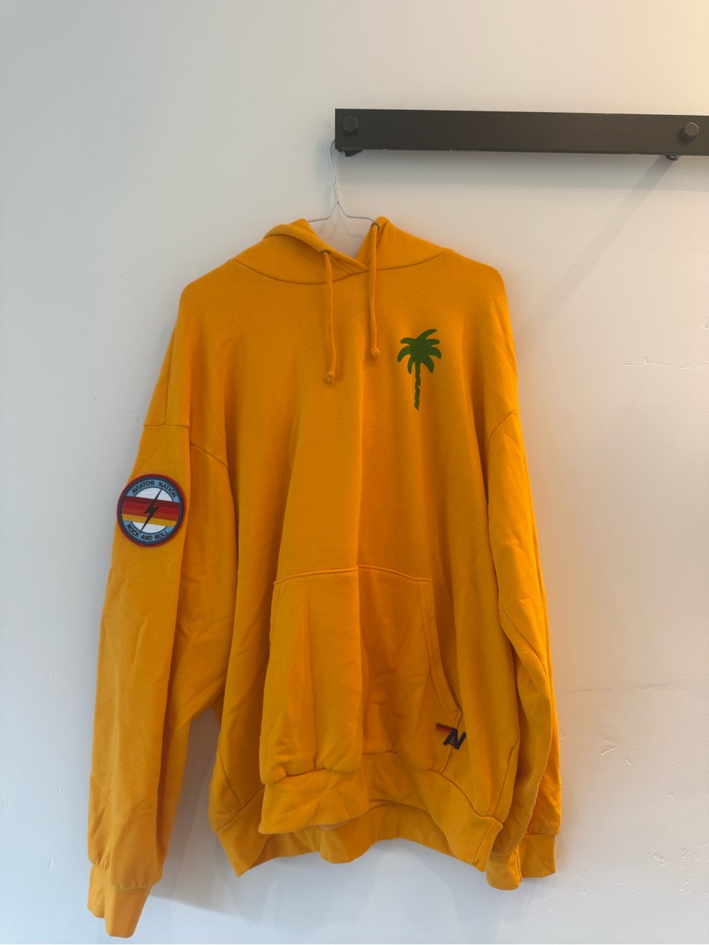Aviator Nation Orange Hoodie Palm tree fest merch